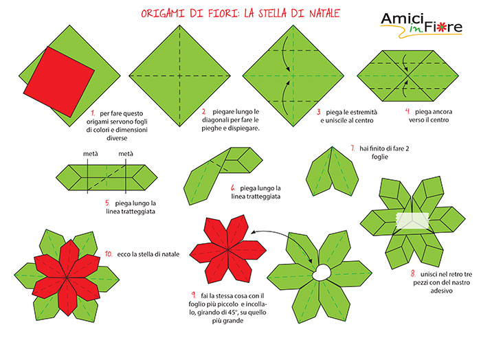 Stella Di Natale Origami.Origami La Stella Di Natale Amici In Fiore